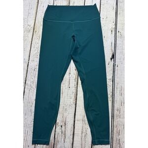 Lululemon Size 12 Wunder Under High Rise Nulux Tight 28" Emerald Green